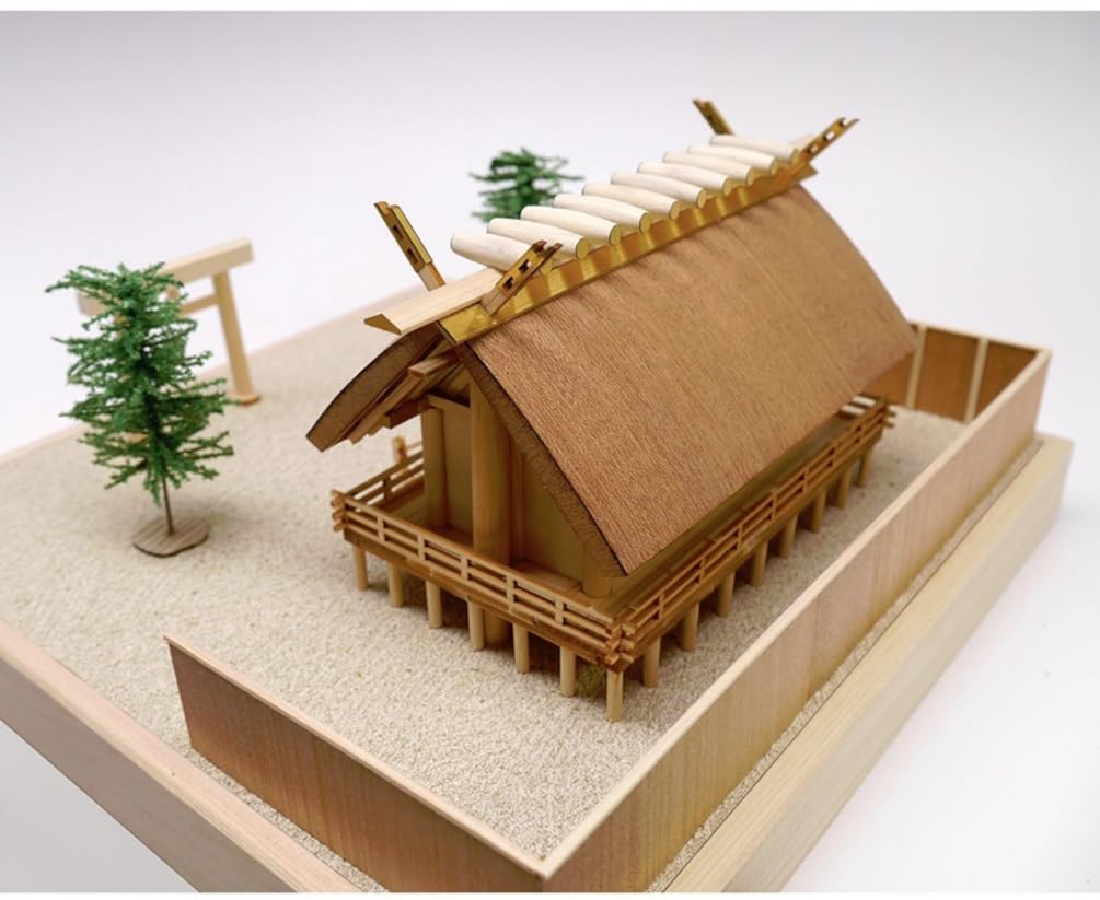 Woody JOE 1/150 Scale Wooden Shrine Model Kit for Crafting