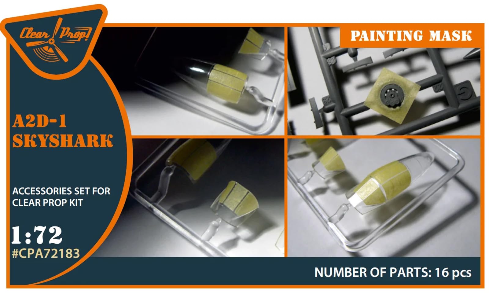 Clear Prop 1/72 A2D-1 Skyshark Paint Masking Seal for Model Kits