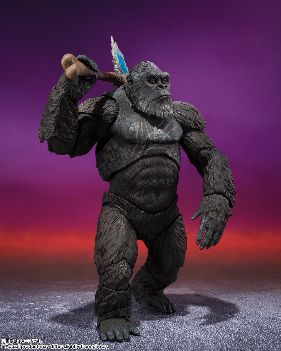 TAMASHII NATIONS S.H.MonsterArts Kong (2024) from Godzilla x Kong: The New Empire, Approx. 145 mm, ABS/PVC Painted Action Figure