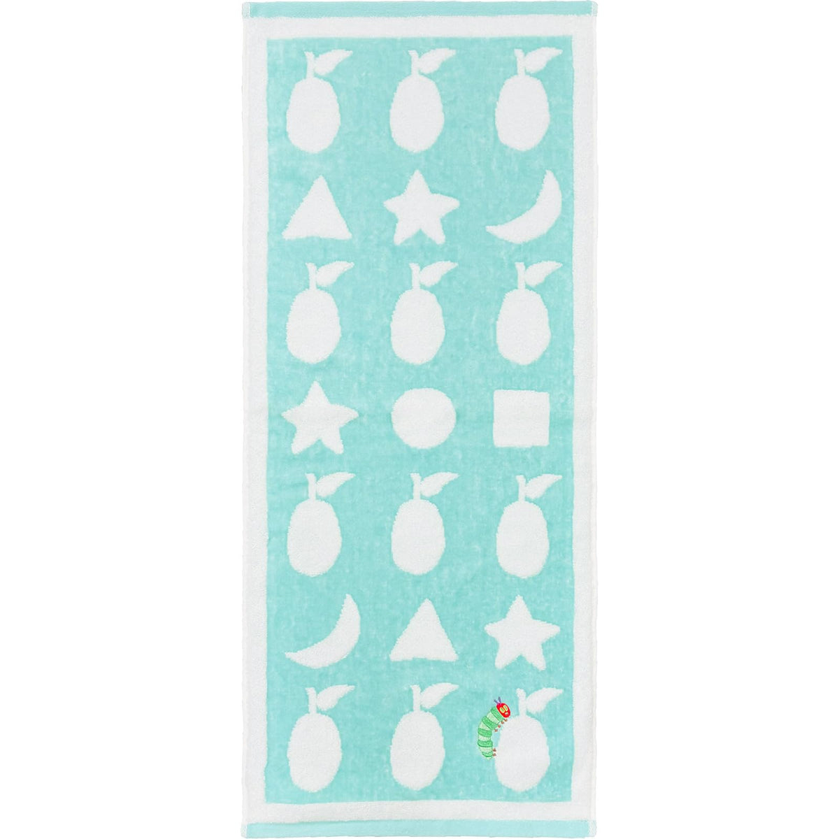 Hayashi Face Towel 33x80cm Featuring Hungry Caterpillar Design