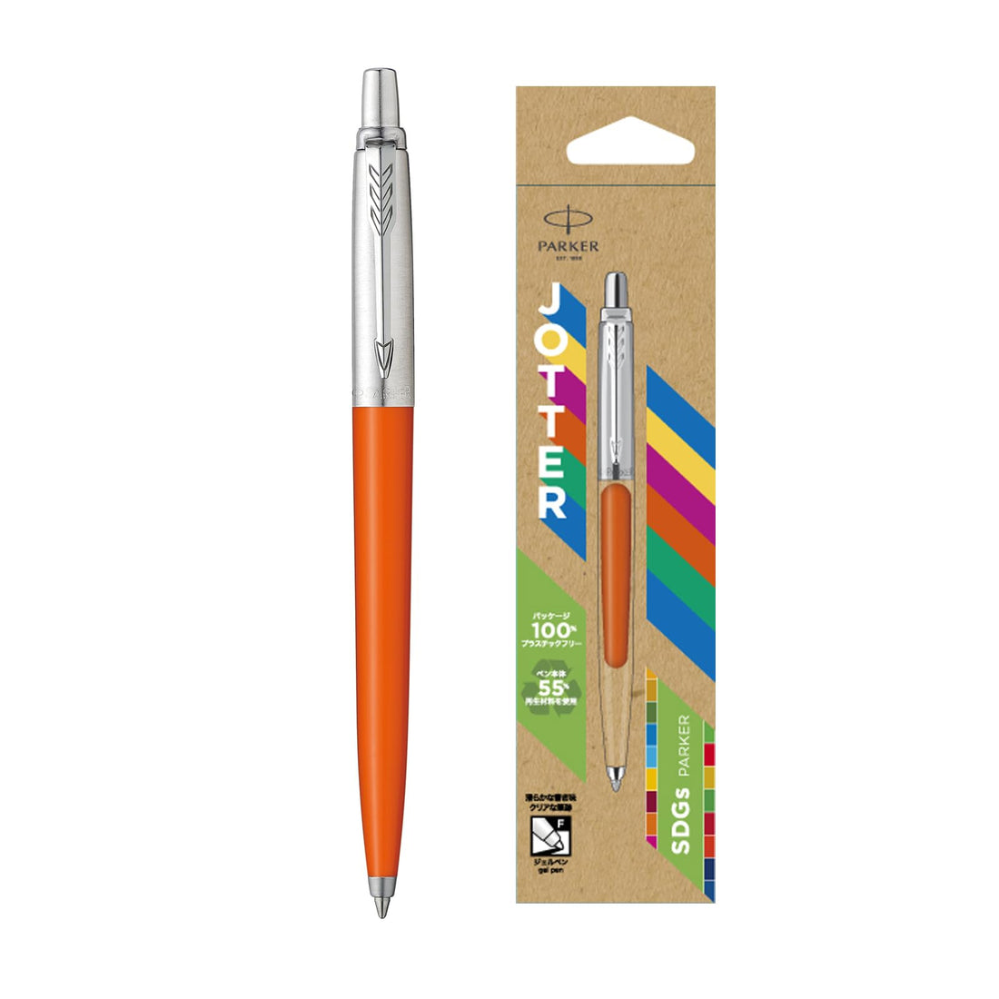 PARKER Jotter Original Ballpoint Pen Sustainable Orange CT Medium Gel Ink