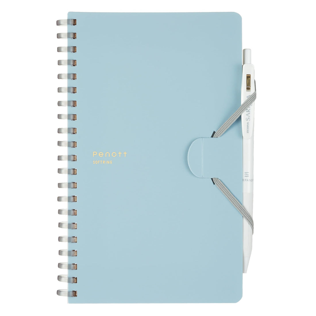 KOKUYO Penott Soft Ring Notebook, Slim B6, 5 mm Grid, Blue, 70 Sheets