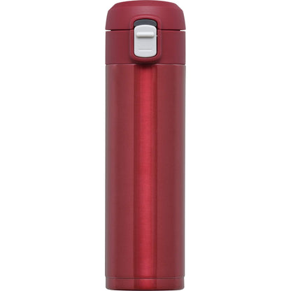 Wahei Freiz Vacuum Insulated Water Bottle 300ml Red with One-Touch Cap