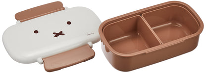 Kutsuwa Miffy Face Lunch Box with Secure Seal for Easy Packing