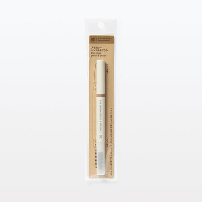 Mujirushiryouhin Eyebrow Pencil and Brush Natural Brown