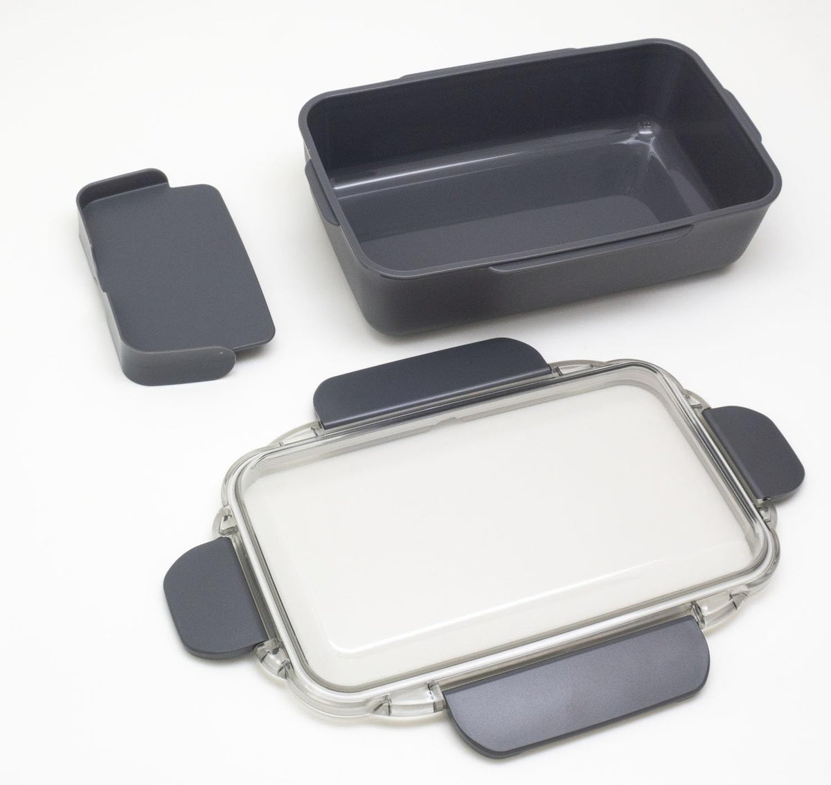 OSK Lunch Box with Dividers Calm Color Charcoal 900ml