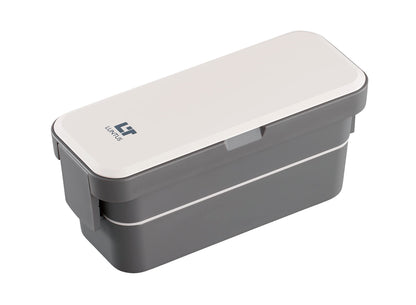 Asvel Bento Box with Bag White 21.3cm x 8.6cm x 9.4cm