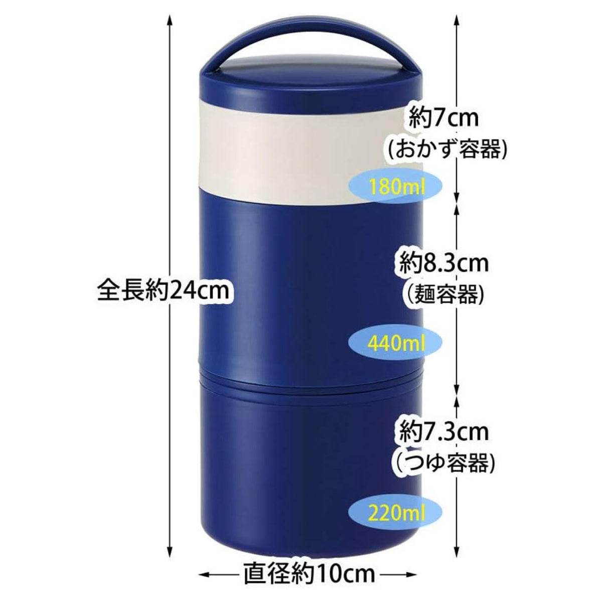 Skater Insulated Noodle Lunch Box for Cold Noodles Blue