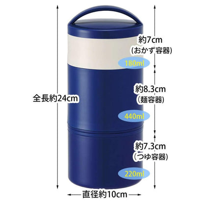 Skater Insulated Noodle Lunch Box for Cold Noodles Blue