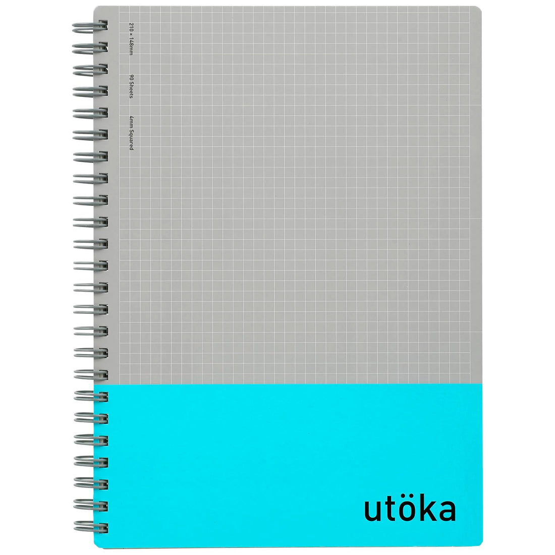 maruman Utoka A5 Ring Notebook, 4 mm Grid, Light Blue, 90 Sheets (N460-52)