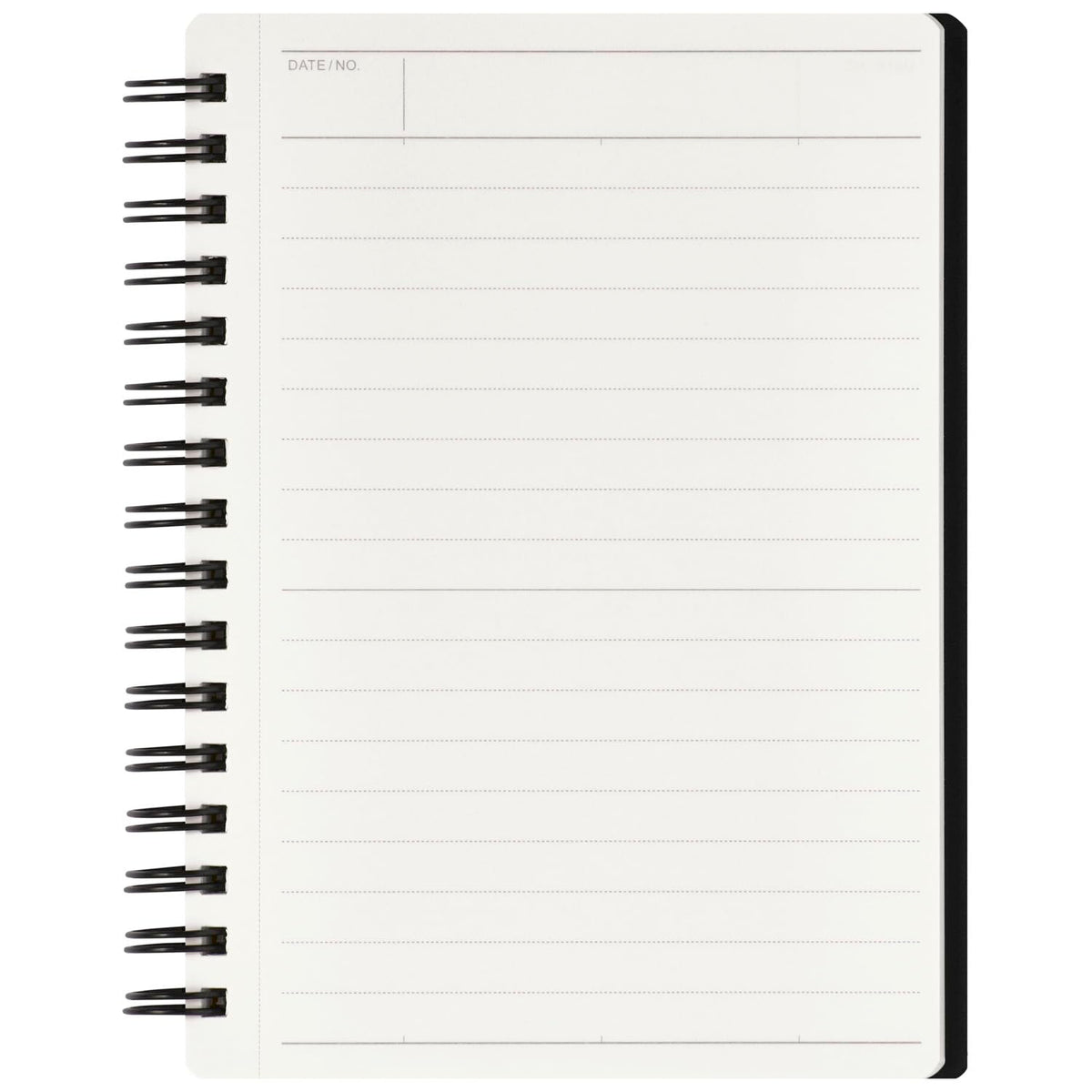 Maruman A6 Ring Notebook with 7mm Ruled Pages Black