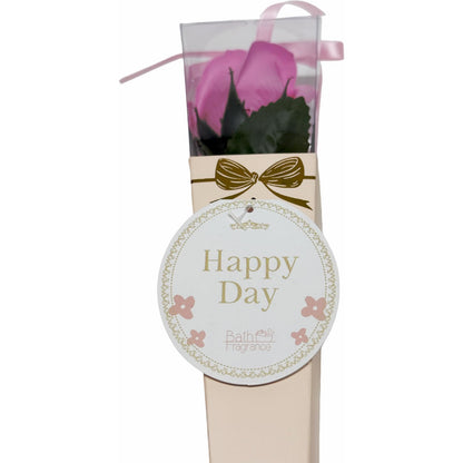 Q-FLA Bath Soak with Soap Flower Bouquet Gift Set Pink