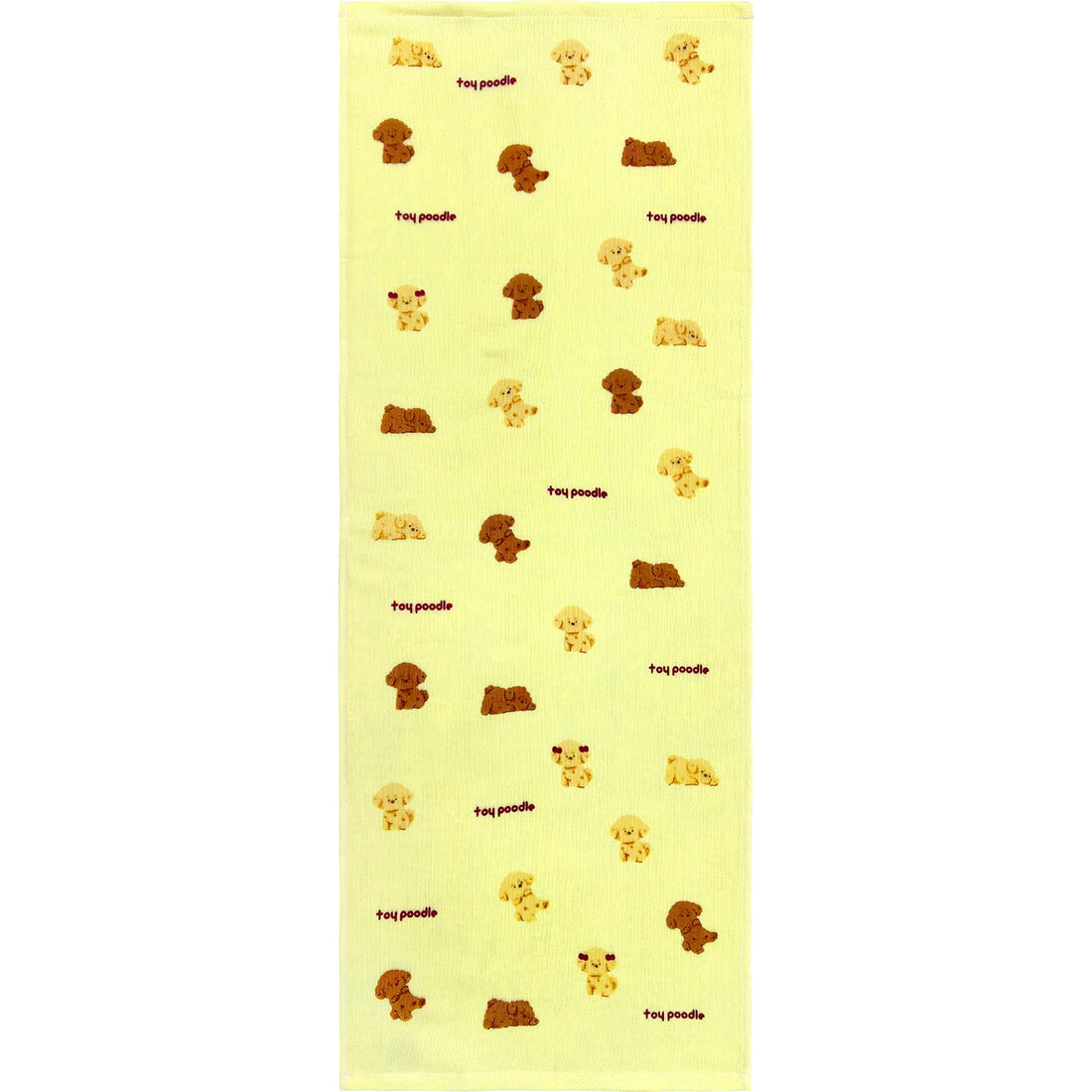 Hayashi Serviette de toilette en gaze et éponge Toy Poodle, env. 34 × 90 cm