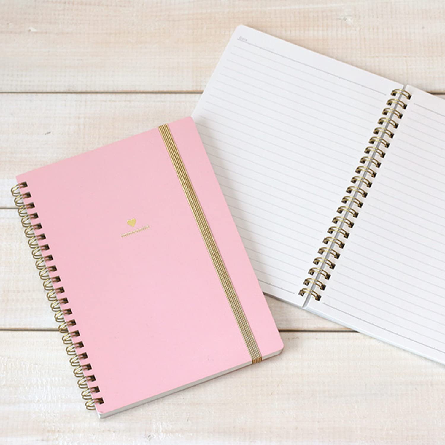 LABCLIP A5 Notebook Light Pink with Horizontal Lines