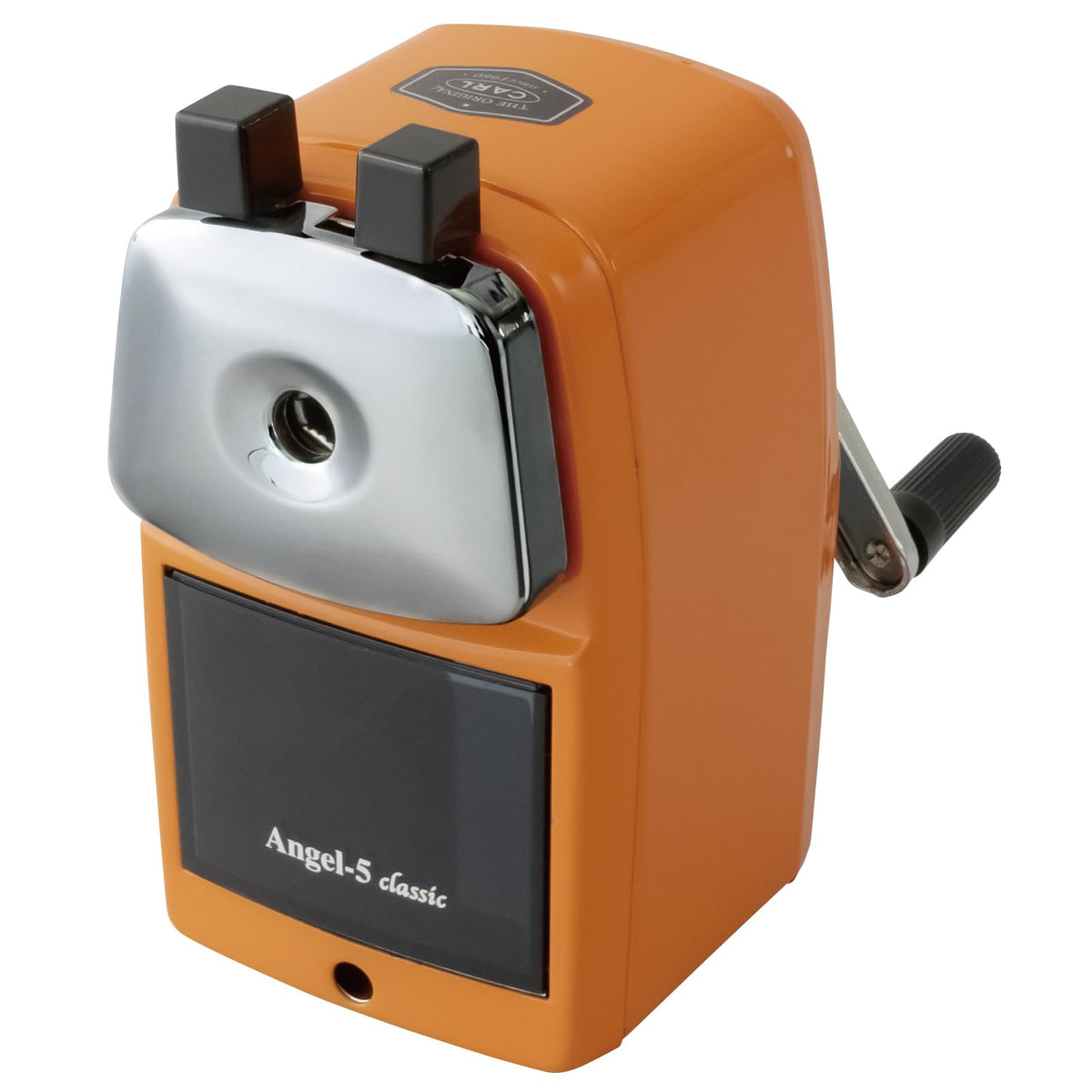 CARL Manual Pencil Sharpener Classic Steel Orange A5CL-O