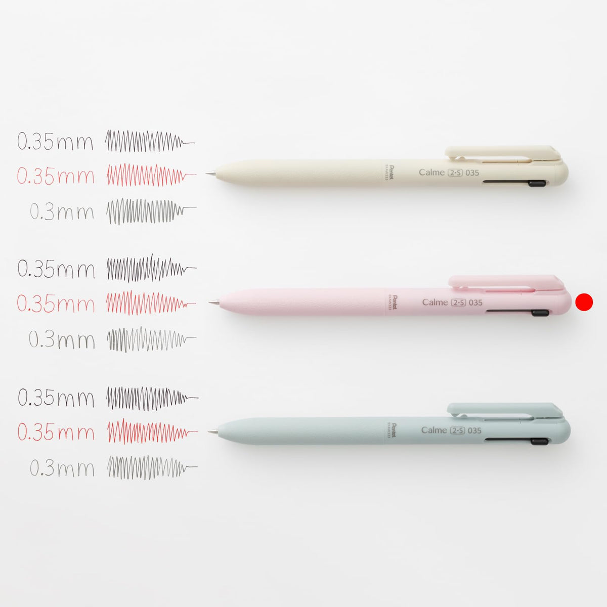 Pentel Multi-Function Ballpoint Pen Calme 0.35mm Pink