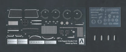 AOSHIMA 1/24 Scale Model Detail Parts Set for Pagani Zonda C12S