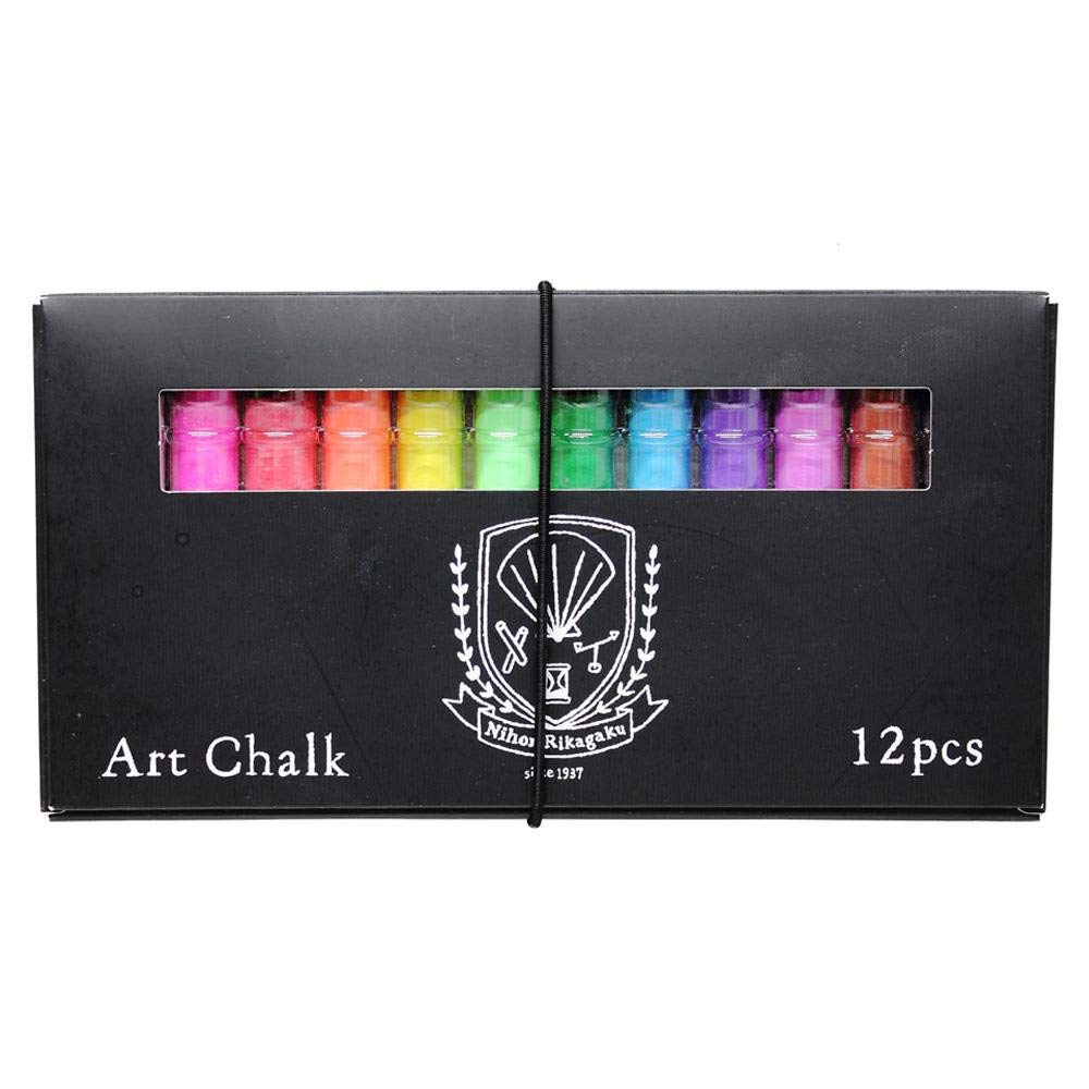 Kitpas Dustless School Art Chalk 12 Colors for Creative Fun