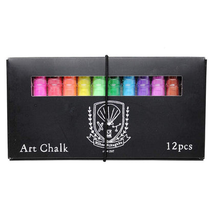 Kitpas Dustless School Art Chalk 12 Colors for Creative Fun