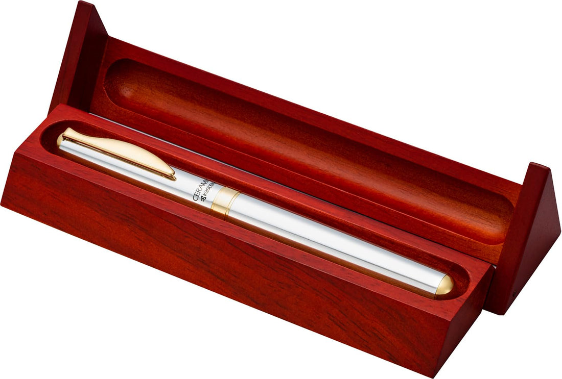 Kyocera Wooden Ballpoint Pen with Ceramic Tip for Smooth Writing