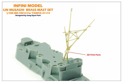 Infini Model 1/700 Scale Brass Mast Set for Japanese Battleship Musashi