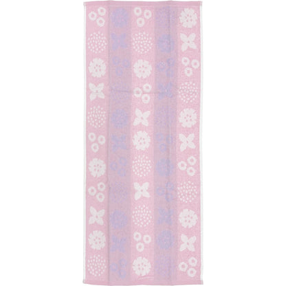 Hayashi Face Towel Set Soft and Absorbent Floral Design Pink 34x80cm