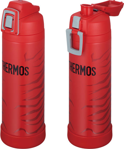 THERMOS Vacuum Insulated Sports Bottle with Strap 1L Red
