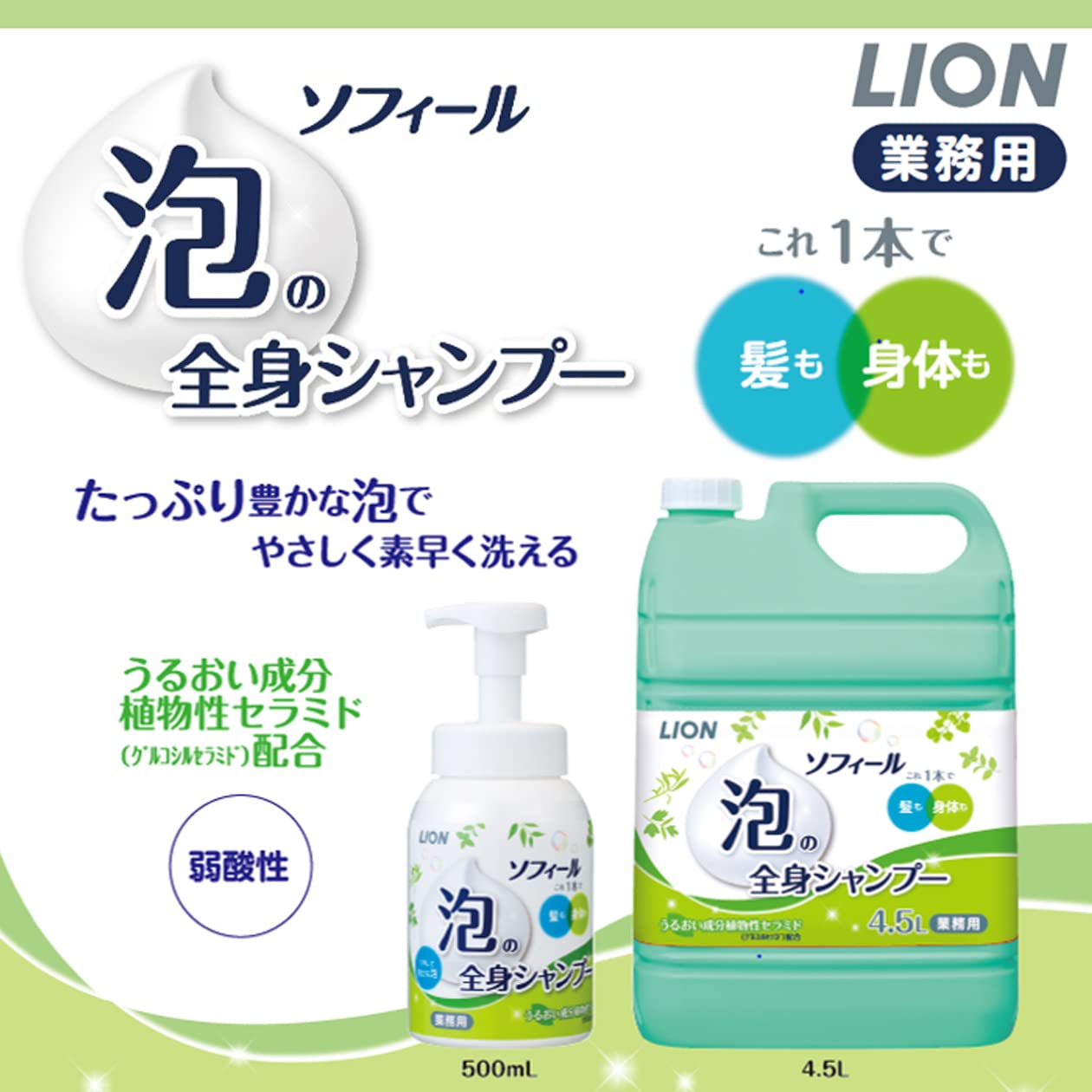 Lion Hygiene Sofeel Foaming Body Wash 500ml for Gentle Cleansing