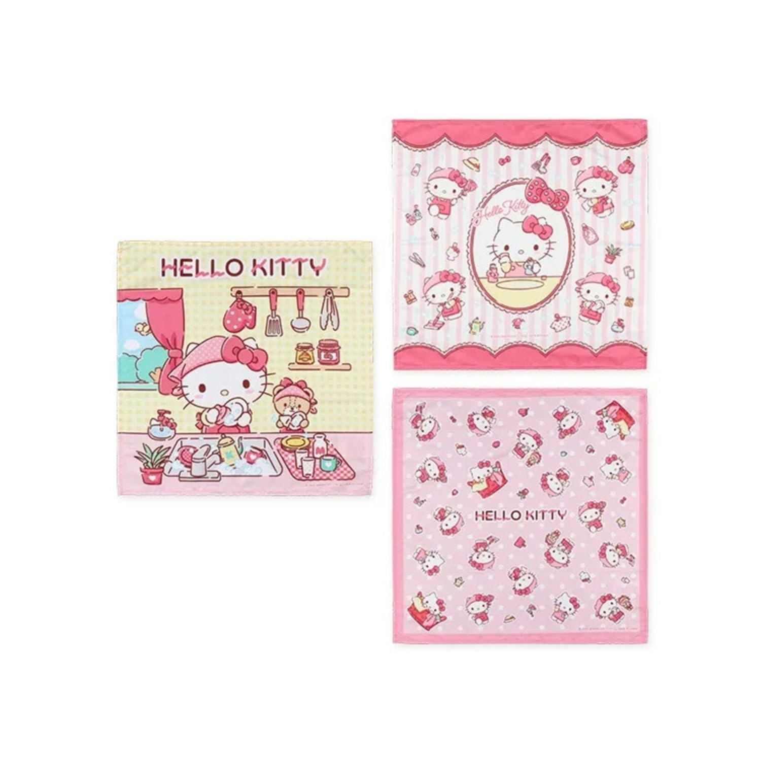 Salonジェ Sanrio Napkin Set Featuring Hello Kitty 43x43cm
