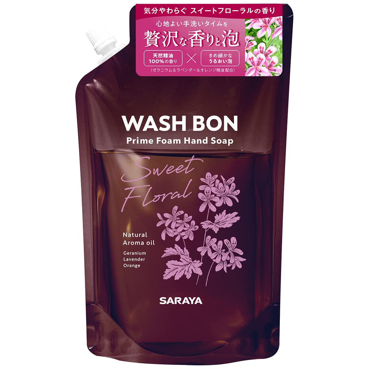 Saraya Washbon Prime Foam Sweet Floral Refill 500ml
