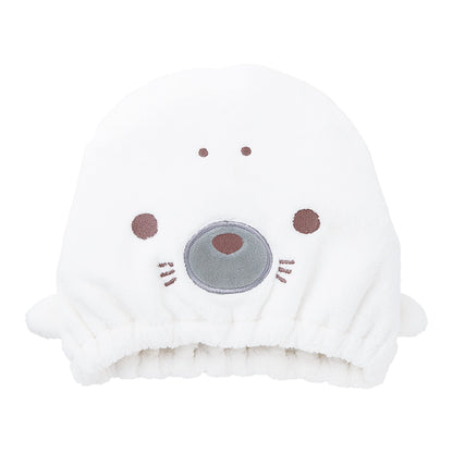 LIV HEART Animal Hair Cap Seal Soft Towel 22cm Quick Dry