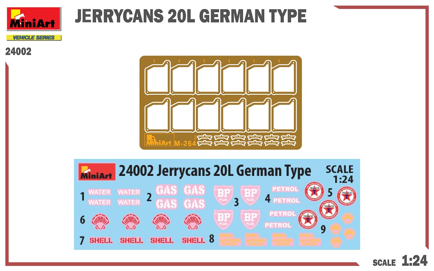 Miniart 1/24 German Jerry Can Model Kit 20L Scale Model