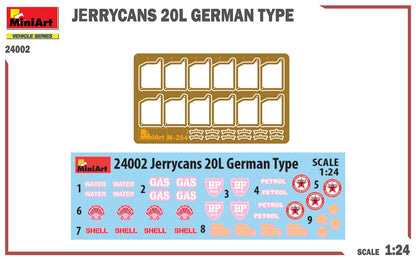 Miniart 1/24 German Jerry Can Model Kit 20L Scale Model