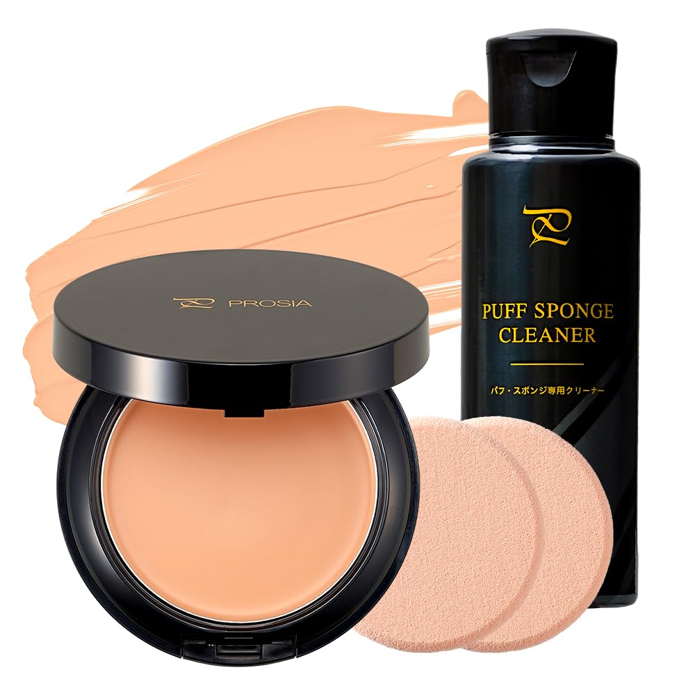 PROSIA Foundation and Puff Cleaner Set Cream Foundation Pink Ocher