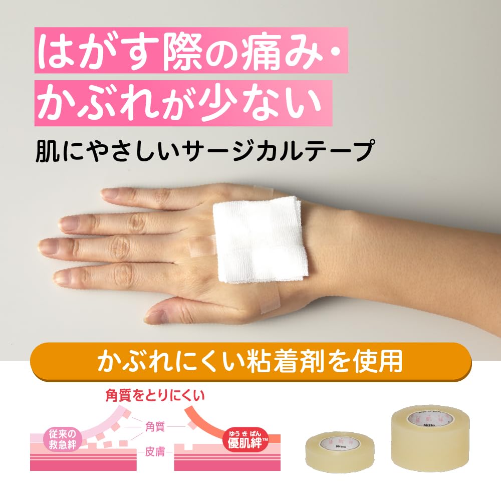 Nitoms Caremate Gentle Skin Tape 12mm x 4.5m for Sensitive Skin