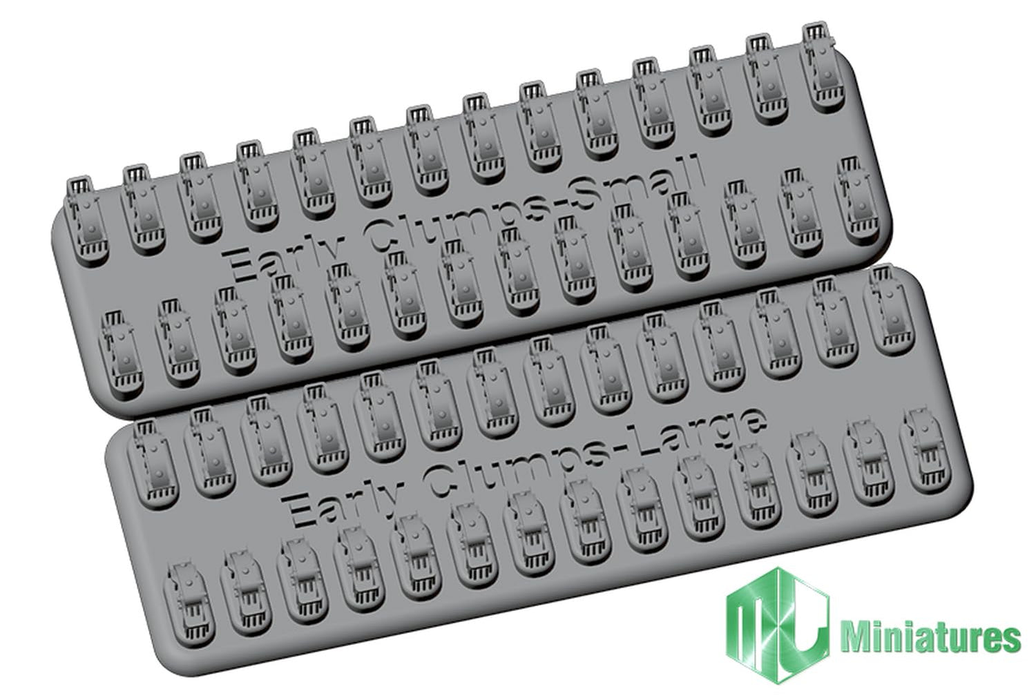 MJ Miniature 1/35 German Clamp Set Early Type Plastic Model Parts