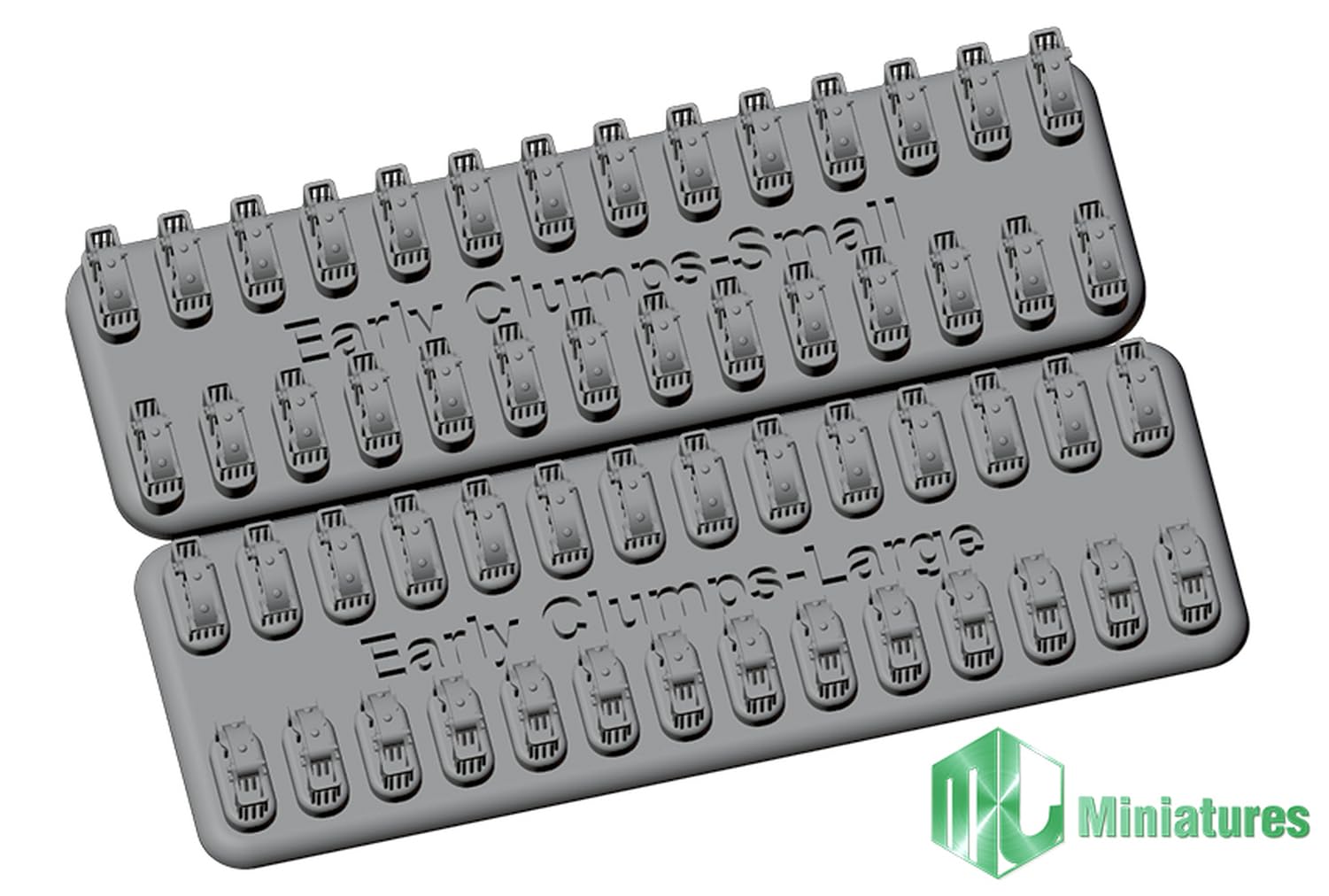 MJ Miniature 1/35 German Clamp Set Early Type Plastic Model Parts
