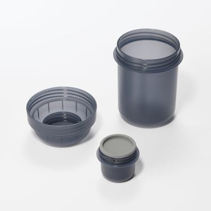 Mujirushiryouhin Lunch Capsule with Topping Cup 350mL Black