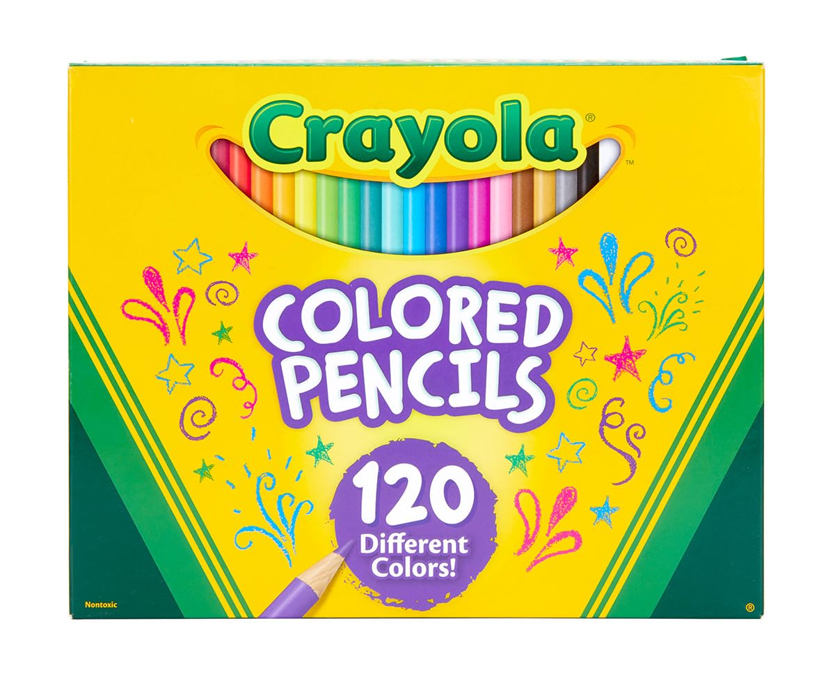 CRAYOLA Vibrant Colored Pencils Set 120 Count