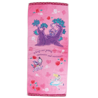 Marushin Disney Alice Face Towel Antibacterial Cotton 34x80cm