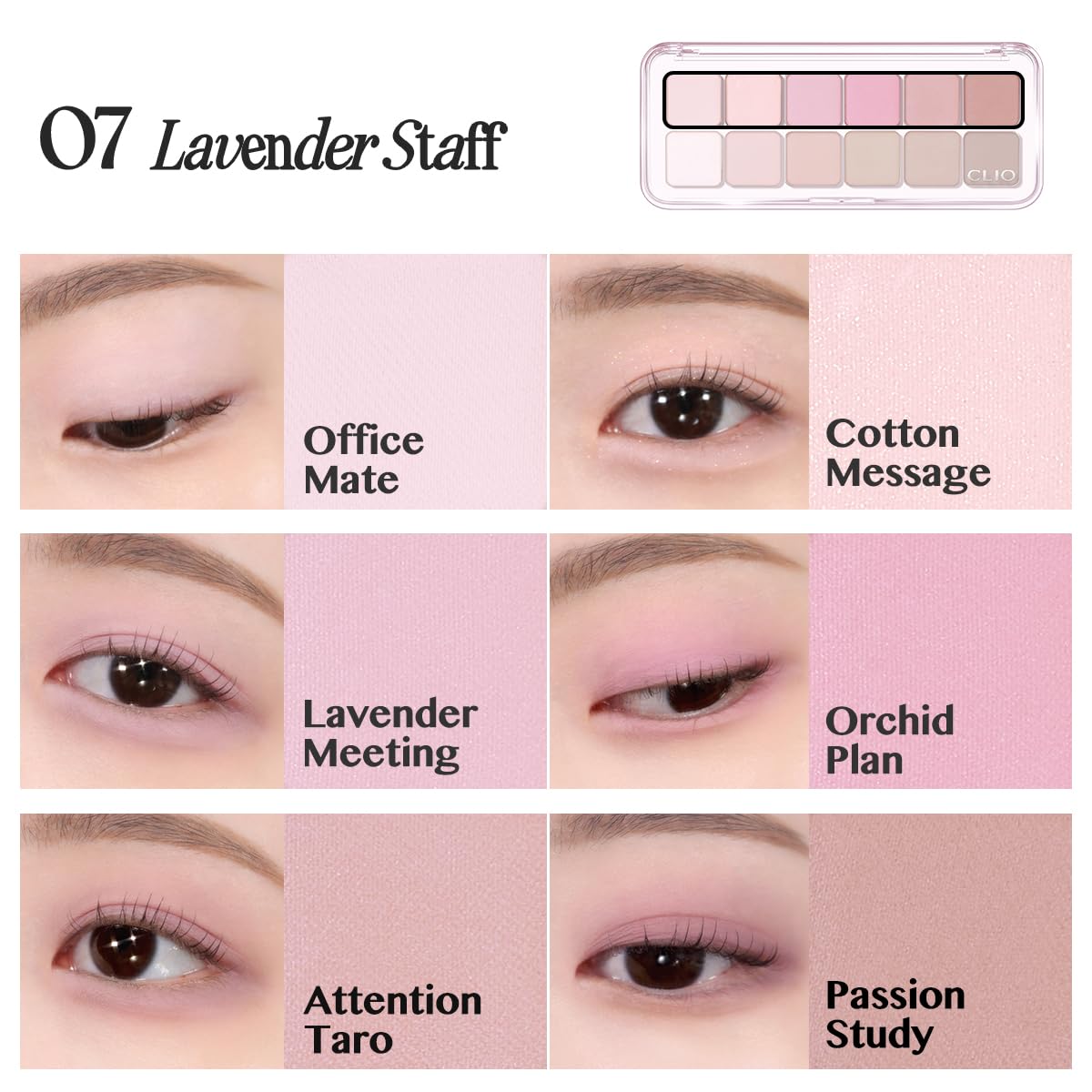 CLIO PRO EYE PALETTE AIR Lavender Staff for Versatile Makeup Looks