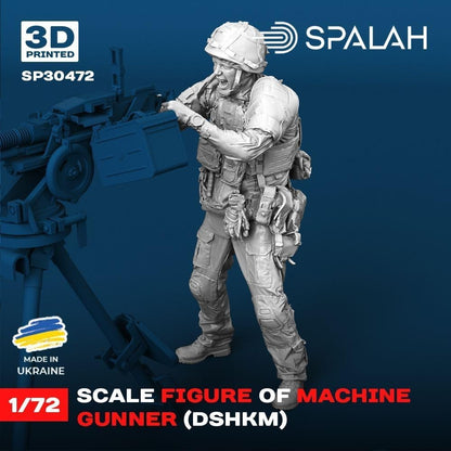 Spalah 1/72 DShK 12.7mm Machine Gun Shooter 3D Printed Kit