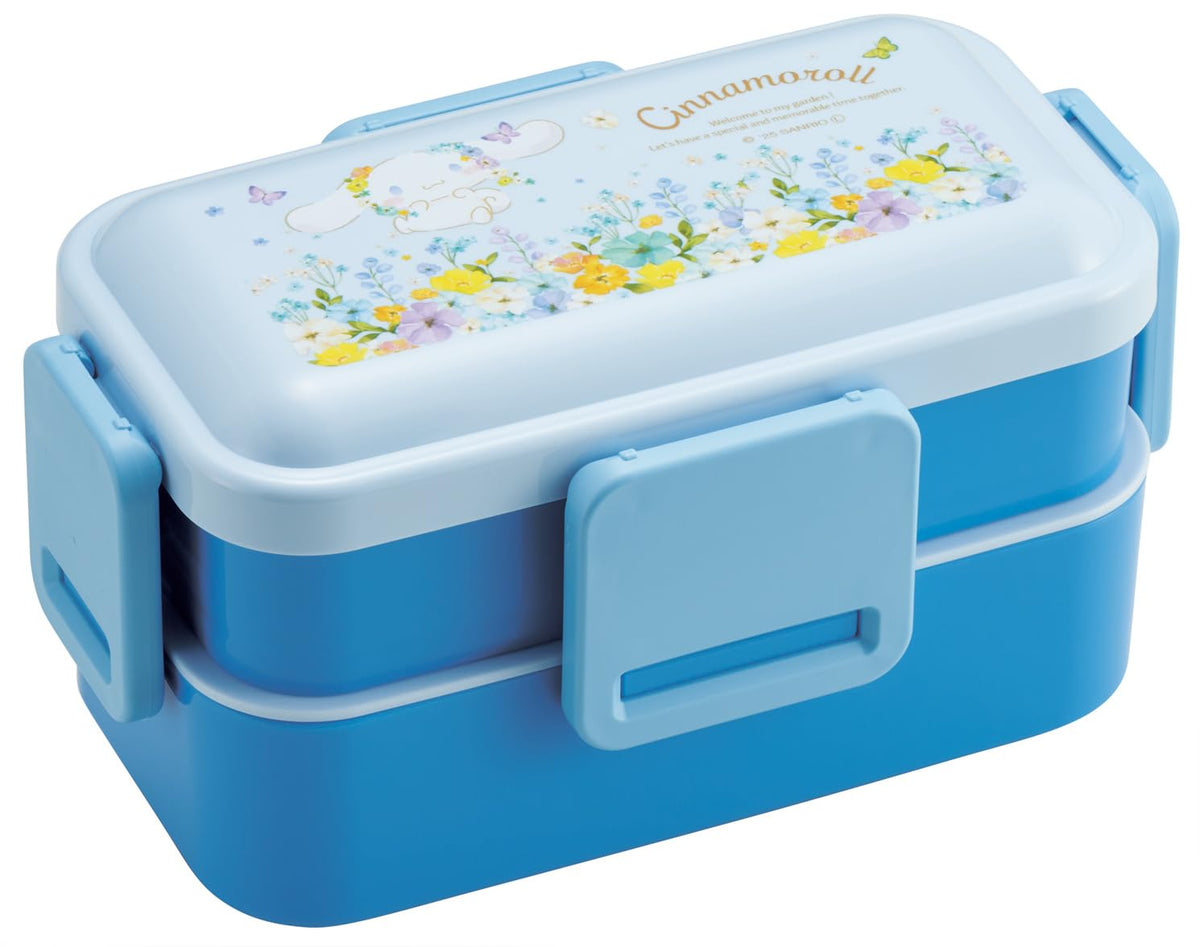 スケーター(skater) 弁当箱 ふわっと盛れる ランチボックス 2段 600ml 日本製 サンリオ シナモロール パステルビビットな水彩花柄 女の子 PFLW4-A