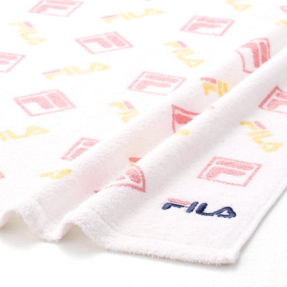 FILA Logo Mix Face Towel Pink for Sports and Gym 34x75cm