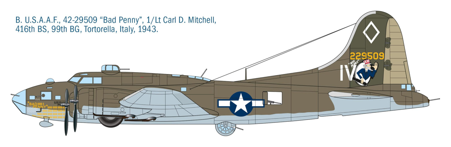 Italeri 1/72 B-17F Flying Fortress Scale Model Kit