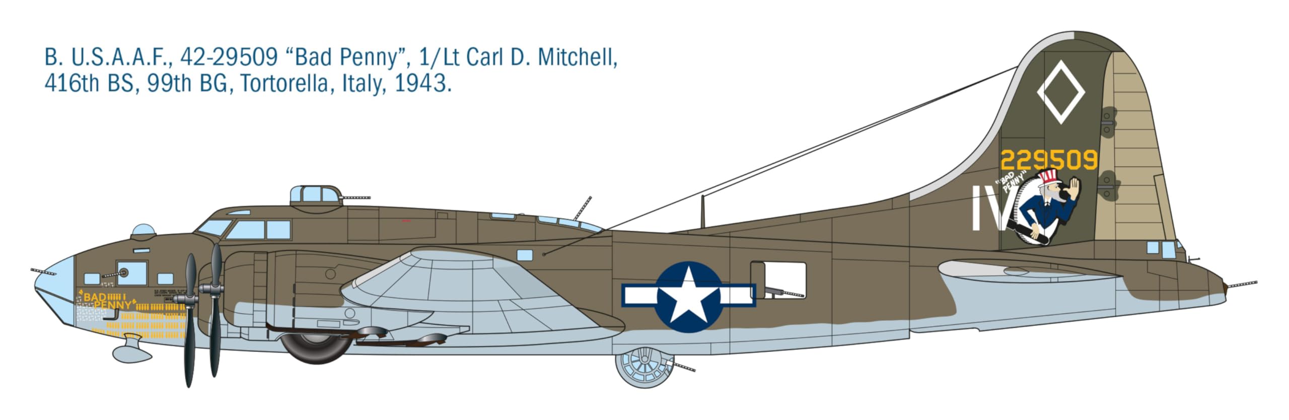Italeri 1/72 B-17F Flying Fortress Scale Model Kit