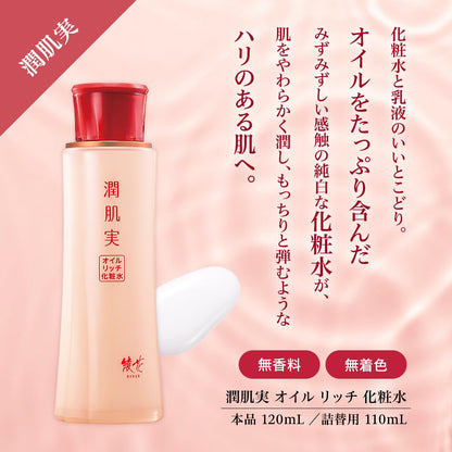 AYAKA Hydrating Oil Rich Lotion 120mL for Japanese Skincare
