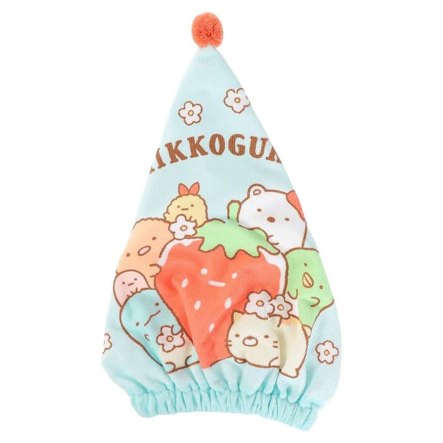 Marushin Kids Swimming Towel Cap Strawberry Happy Hair Drying Towel