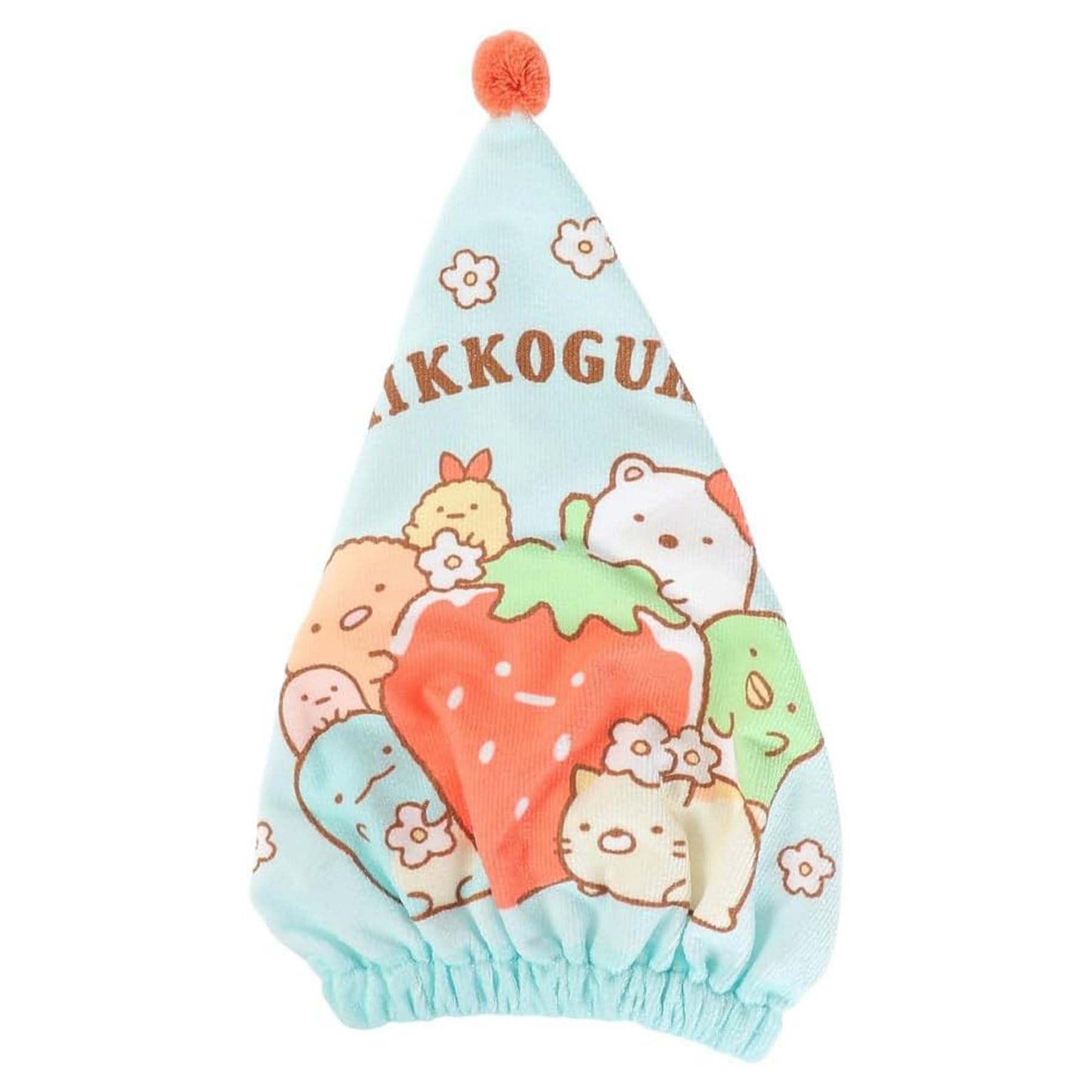 Marushin Kids Swimming Towel Cap Strawberry Happy Hair Drying Towel