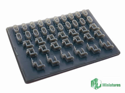 MJ Miniatures 1/35 German Halftrack Gun Mount Set Model Parts